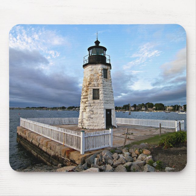 Goat Island fyr, Rhode island Mousepad Musmatta (Framsidan)