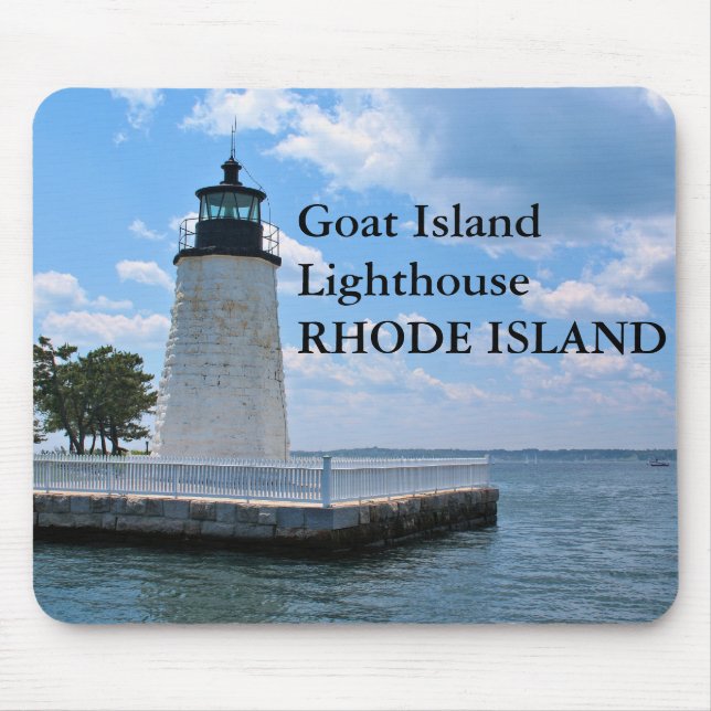 Goat Island fyr, Rhode island Mousepad Musmatta (Framsidan)