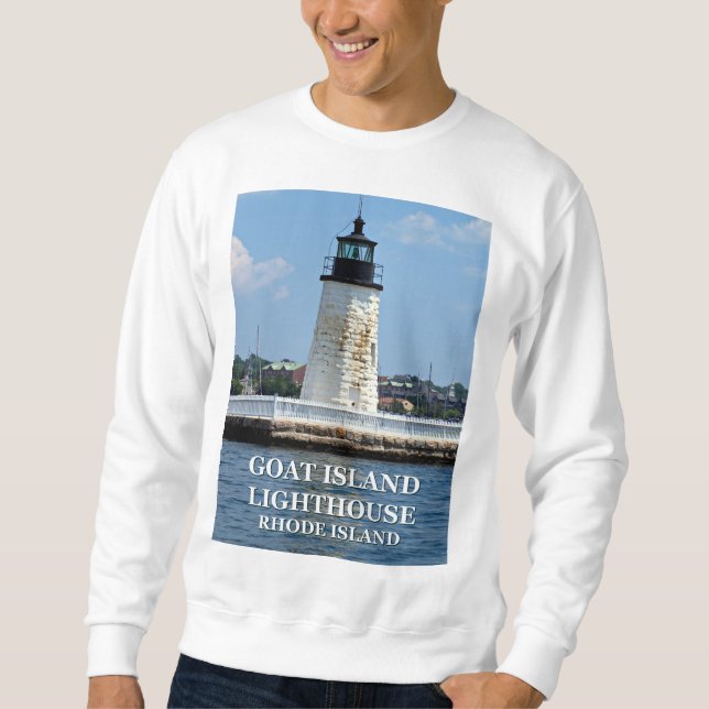 Goat Island fyr, Rhode island Sweatshirt (Framsida)
