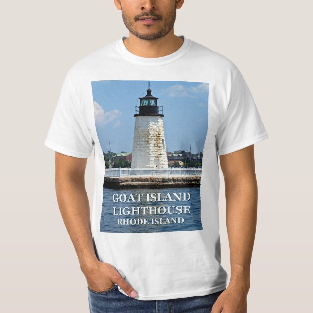 Goat Island fyr, Rhode island T-Shirt (Framsida)