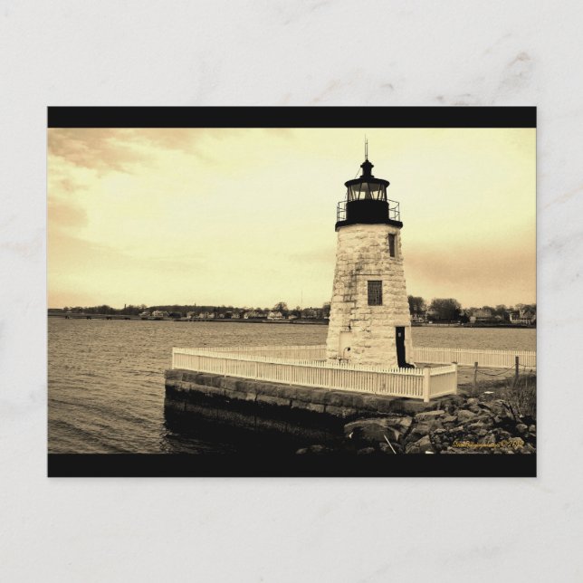 Goat Island Lighthouse Newport, RI vykort (Framsida)