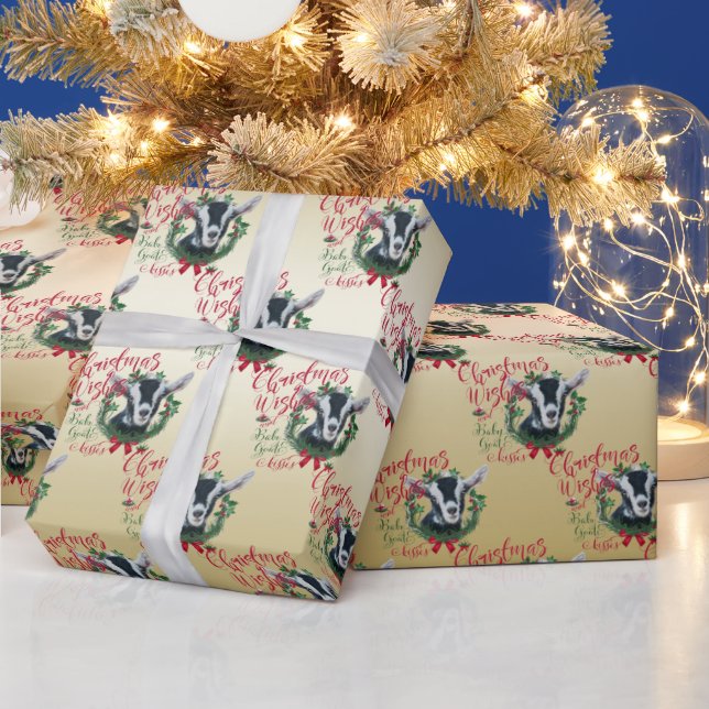 GOAT | Jul Önskemål Baby Goat Kisses Alpine Presentpapper (Helgdagar)