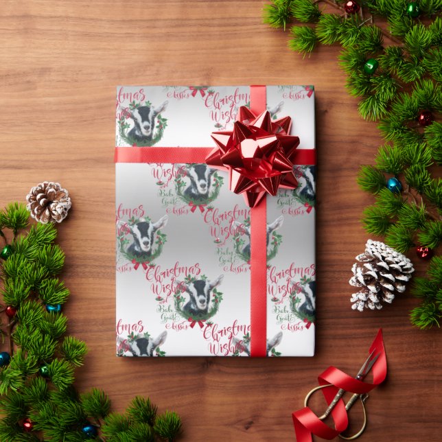 GOAT | Jul Önskemål Baby Goat Kisses Alpine Presentpapper (Julgåva)