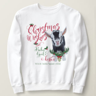 GOAT   Jul Önskemål Baby Goat Kisses Nigerias T Shirt