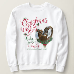 GOAT   Jul Önskemål Baby Goat Kisses Nubian 2 T Shirt