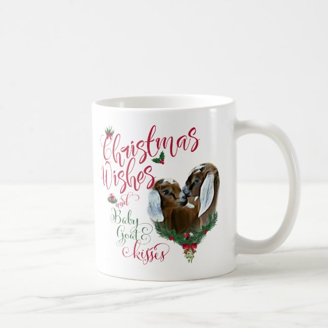 GOAT | Jul Önskemål Baby Goat Kisses Nubians Kaffemugg (Höger)