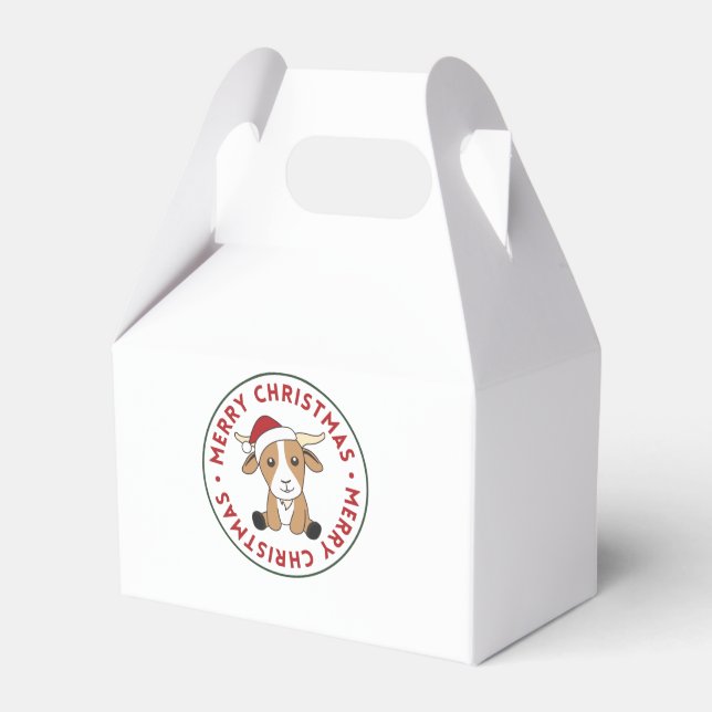 Goat julgetter Vinterdjur Presentaskar (Framsidan Sidan)