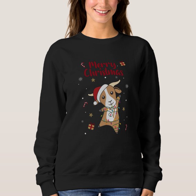 Goat julgetter Vinterdjur T Shirt (Framsida)