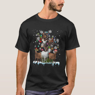 Goat Julgran Ljus Sweater Santa Goat Chri T Shirt