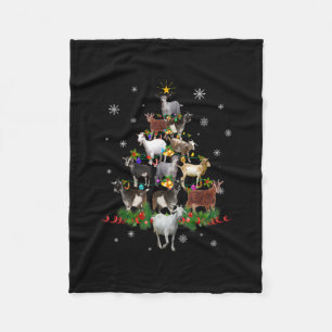 Goat Julgran Snö Goat Julafton Fleecefilt
