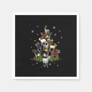 Goat Julgran Snö Goat Julafton Pappersservett