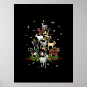 Goat Julgran Snö Goat Julafton Poster