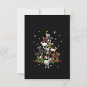 Goat Julgran Snö Goat Julafton Tack Kort