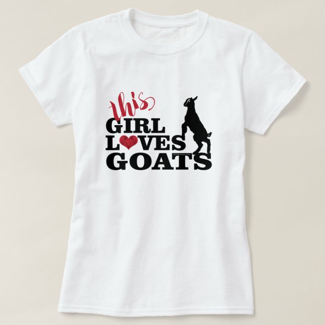 GOAT KÄRLEK | Denna flicka Kärlek Goats Baby Togge Tee (Design framsida)