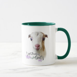 GOAT KÄRLEK Jag fryser bara KÄRLEK Baby Goats OK Mugg