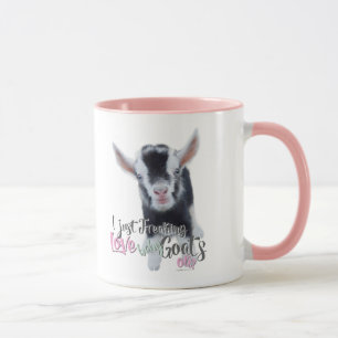 GOAT KÄRLEK Jag fryser bara KÄRLEK Baby Goats OK Mugg