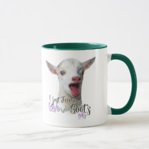 GOAT KÄRLEK Jag fryser bara KÄRLEK Baby Goats OK Mugg