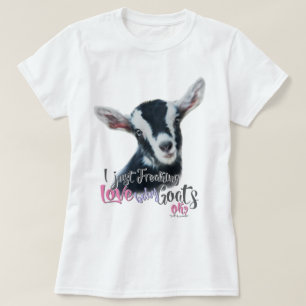 GOAT KÄRLEK   Jag fryser bara KÄRLEK Baby Goats OK T Shirt