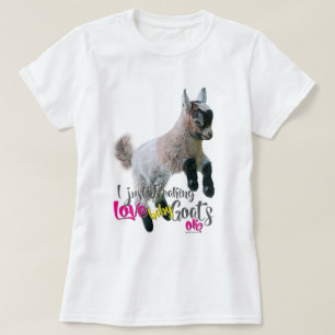 GOAT KÄRLEK   Jag fryser bara KÄRLEK Baby Goats OK T Shirt