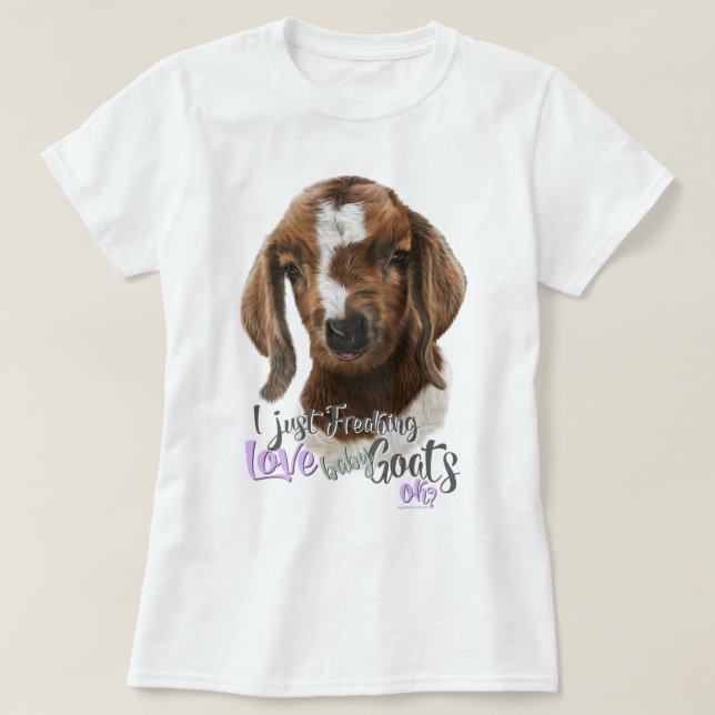 GOAT KÄRLEK | Jag fryser bara KÄRLEK Baby Goats OK T-shirt (Design framsida)