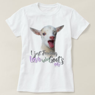 GOAT KÄRLEK   Jag fryser bara KÄRLEK Baby Goats OK T Shirt
