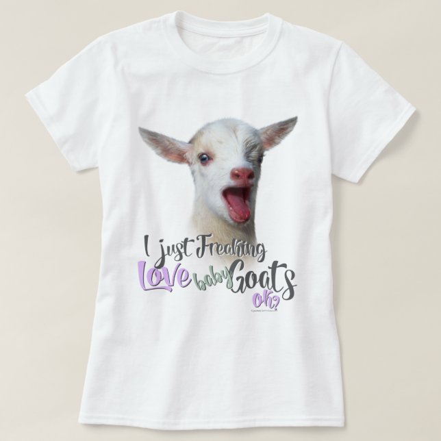 GOAT KÄRLEK | Jag fryser bara KÄRLEK Baby Goats OK T Shirt (Design framsida)
