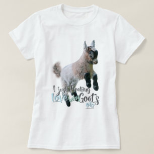 GOAT KÄRLEK   Jag fryser bara KÄRLEK Baby Goats OK Tee