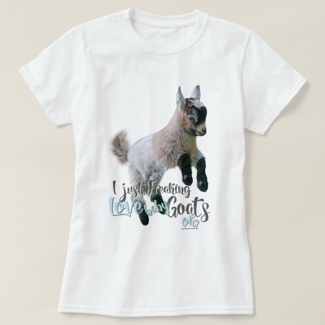 GOAT KÄRLEK | Jag fryser bara KÄRLEK Baby Goats OK Tee (Design framsida)