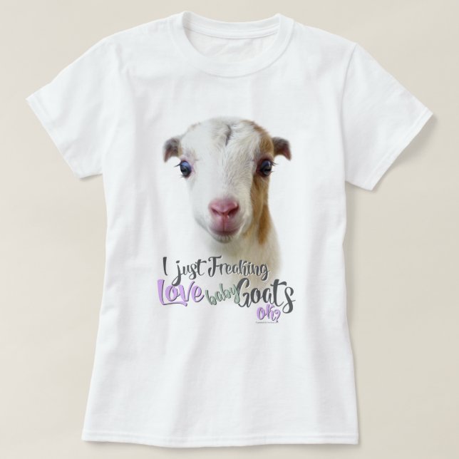 GOAT KÄRLEK | Jag fryser bara KÄRLEK Baby Goats OK Tee (Design framsida)