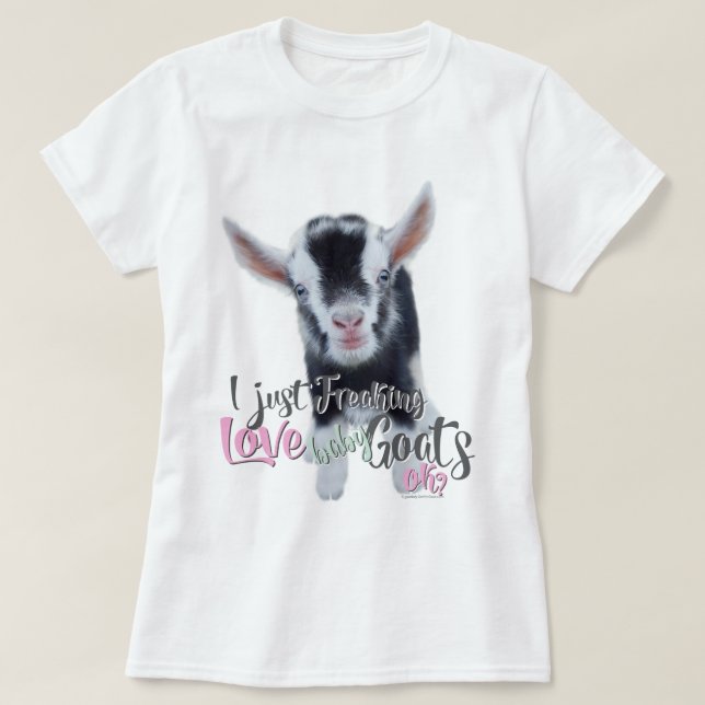 GOAT KÄRLEK | Jag fryser bara KÄRLEK Baby Goats OK Tee (Design framsida)