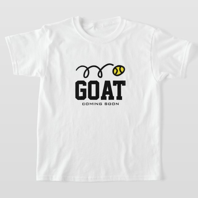 GOAT kommer snart att bli roligt tennis t shirt fö (Laydown)