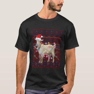 Goat Ljus Ugly Sweater Goat Älskare Gift for Chris T Shirt