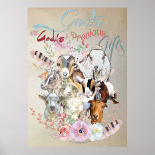 GOAT-målning Gods ädelbara presenter GetYerGoat™ Poster