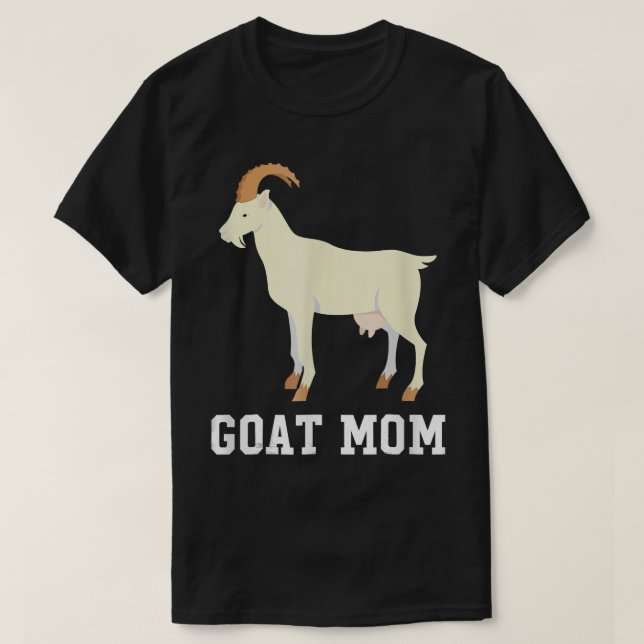 Goat Mamma Pet Goat Mors dag  T Shirt (Design framsida)