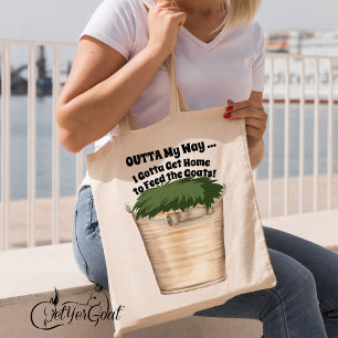 Goat Mata Bucket Tote Bag Jumbo Tygkasse