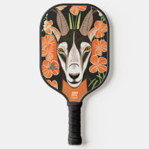 Goat med Blommor Personlig Pickleball Paddle