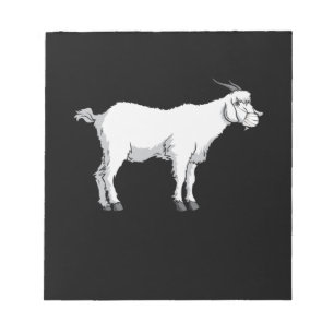 Goat med medicinsk ansiktsmask anteckningsblock