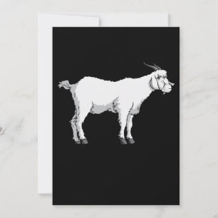 Goat med medicinsk ansiktsmask julkort