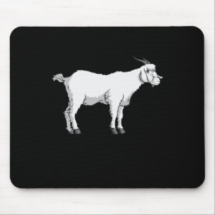 Goat med medicinsk ansiktsmask musmatta