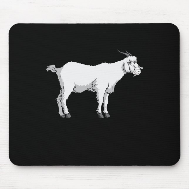 Goat med medicinsk ansiktsmask musmatta (Framsidan)