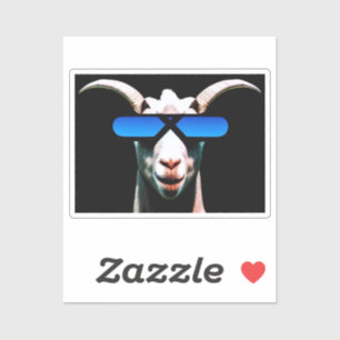 Goat med Sunglasses Sticker Klistermärken
