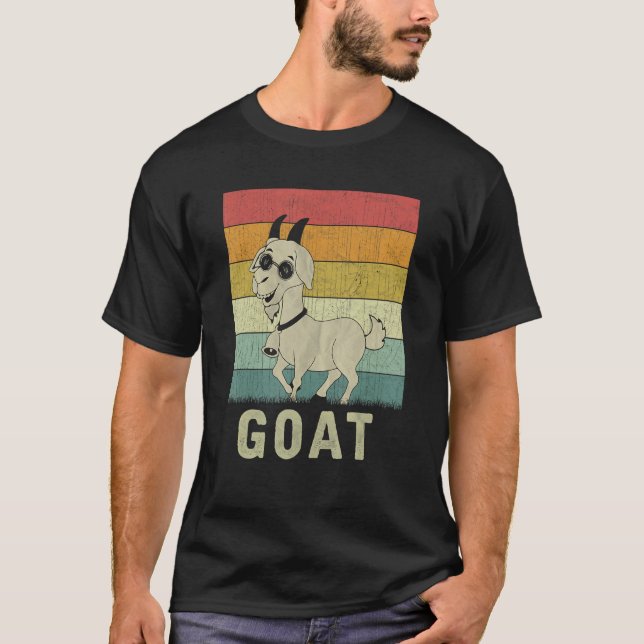 Goat  Men Women Goat Retro T Shirt (Framsida)