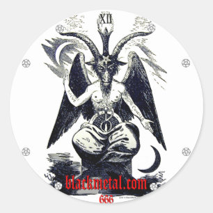 Goat Mendes Round Sticker Runt Klistermärke