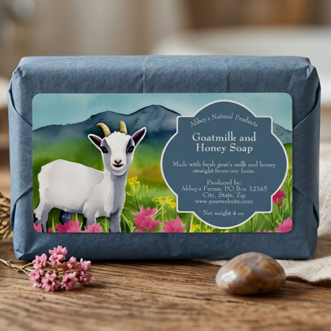 Goat Mjölk Soap-etikett - 2 Fraktsedel (Skapare uppladdad)