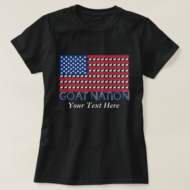 GOAT NATION, American Goat GetYerGoat™ T-shirt (Design framsida)