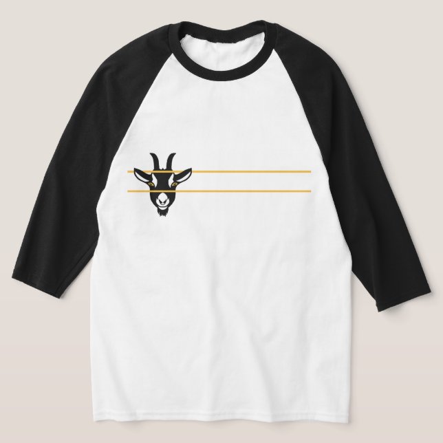 Goat Network - Raglan T-Shirt - Front and Back (Laydown)