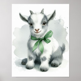 Goat Nursery Wall Art Poster