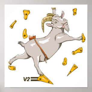 Goat på ett klättergym poster