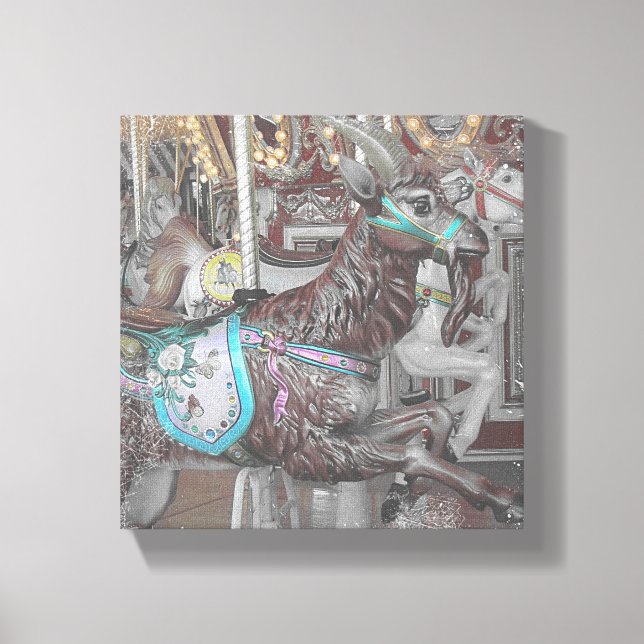 Goat på "Merry-Go Round" Canvastryck (Framsida)