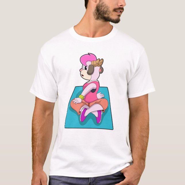 Goat på Yoga på Yoga mat T Shirt (Framsida)